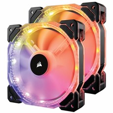 커세어 HD140 RGB LED 게이밍 PC 튜닝 저소음 140mm팬 케이스쿨러 2Pack, 단일상품