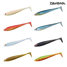 다이와 HRF 덕핀섀드웜 R5 플랫정키 5인치 쉐드테일웜 배스광어농어, 시나몬블루플레이크-029851