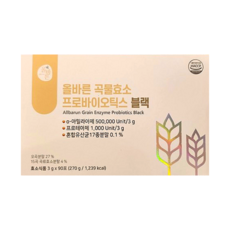 [정품] ALLBARUN 곡물효소 프로바이오틱스 Black 3g x 90포 [백화점], 270g, 1개