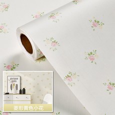 방음 폼 패널 벽지 자체 접착 침실 따뜻한 방수 습기 방지 목가적인 꽃 배경 벽 방 장식, 14) yellow flower - 5MX60CM