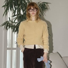 [국내정식매장] 벤시몽 가디건 스토어 [23FW] WAFFLE KNIT PULLOVER YELLOW
