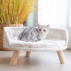 꿀잠 고양이 침대 부드러운 퍼 고양이쇼파 소형/대형, 포근포근 꿀잠소파 소형, 1개