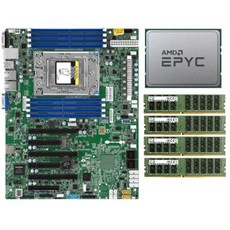 AMD EPYC 7551P CPU 32 코어 + Supermicro H11SSL-i 마더 보드 + 4x32GB 2133P RAM, 2)CPU
