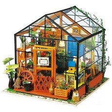Dorime Diy 나무 인형 집 수제 키트 세트 미니어처 컬렉션 LED 라이트 뮤직 박스 AAA 배터리 필요, One Color_One Size, One Color_One Size, 상세 설명 참조0