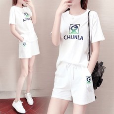 Myshe 여성반팔 반바지 상하 캐주얼세트 빅사이즈P07 wwc701rt