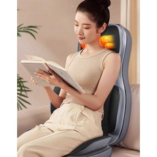 senseking 마사지기 어깨 경추 허리 등받이 쿠션 의자, 상세페이지 참고, 회색 선물세트 (5모드+차량용 케이블)
