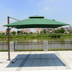 호텔 야외 수영장 카바나 cabana 썬베드 테라스 워터파크 풀빌라 워터파크 포토존 클램핑, 대형접이식 파라솔_녹색