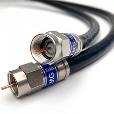 PHAT SATELLITE INTL 쿼드 방패 솔리드 구리 3GHZ RG6 동축 케이블 (DIRECTV 위성 방송 또는 광대역 인터넷) 웨더 씰