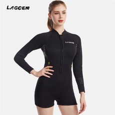 다이빙슈트 잠수복 서핑복 바다 수영 해녀 다이브 스킨스쿠버 웻수트 Lagcen 2.5mm 네오프렌 여성 반팔 다이빙 슈트 여성 서핑 스노클링 원피스 세트 스피어 낚시 복