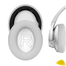 Geekria QuickFit 교체용 이어 패드 Q20 Q20+ 헤드폰용 이어 패드(라이프 2 네오에 적합하지 않음) 헤드폰 이어 쿠션 이어컵 커버 수리 부품, 회색