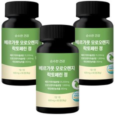 순수한건강 베르가못 모로오렌지 락토페린 고함량 25200mg, 3개, 60정