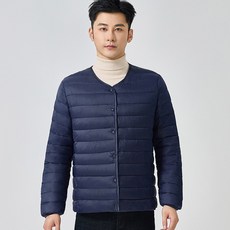 메이리앤 100% 프리미엄 웰론 충전재 생활방수 남성 경량 패딩