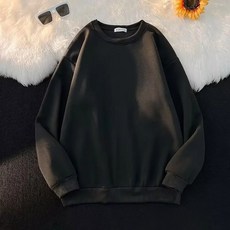 여성용 솔리드 O 넥 스웨트 셔츠 숄더 긴 소매 맨투맨 캐주얼 오버사이즈 풀오버 레이디