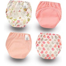 유아 아기 보행기 순수한 면화 훈련 바지 모든 종류의 천 속옷 여자 3 조각 씻을 수 있습니다 ... (X-Large Sdtp4-002), X-Large, Sdtp4-002