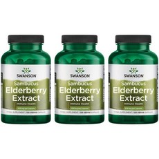 스완슨 삼부커스 엘더베리 추출물 575mg 120베그 캡 3팩, 3개
