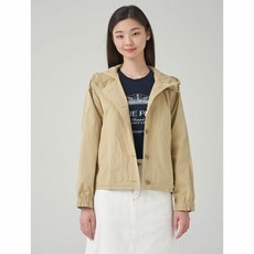 [빈폴레이디스] 코튼 혼방 볼륨 후드 점퍼 베이지 BF3239C02A