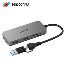 넥스트 C타입 멀티허브 USB3.0 2포트/SD/MicroSD/CF 카드리더, 01. 9713TCU3 (1년무상 A/S), 혼합 색상, 1개