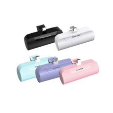 어굳 아이폰 보조배터리 8핀 일체형 C타입 충전형 5000mAh, 8핀/민트