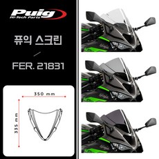 24년 퓨익 가와사키 ZX6R 레이싱 스크린 윈드실드, 다크스모그, 1개