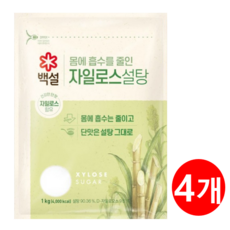 백설 하얀 자일로스설탕, 1kg, 4개