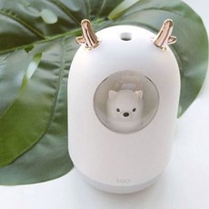 댕댕이 USB 미니 가습기300ml, 화이트