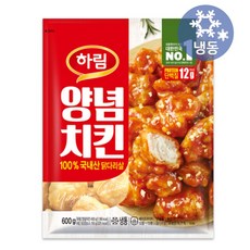 하림 양념치킨 600g 무료배송/냉동 에어프라이어 국산 닭고기 닭다리살 순살 치킨 양념 소스 동봉 맥주안주 캠핑 간식 야식, 없음, 2개