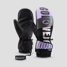 NUNUHANA 겨울 패션 스키 장갑 방한 장갑#SK, SK34 자주색