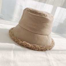 빅 둥근얼굴 적합 의 모자 여성 보온 램스울 큰 머리 둘레 버킷햇