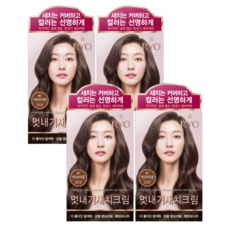 려 우아채 멋내기 새치크림 염색약 6C커피브라운 x4개, 4개