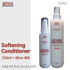 아모스 소프트닝컨디셔너 250ml+80ml 헤어미스트, 1세트, 250ml