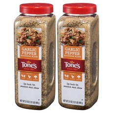 톤즈 갈릭 페퍼 시즈닝 블렌드 595g 2팩 Tones Garlic Pepper, 1개