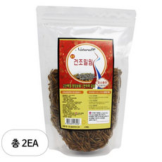 내츄럴한 열풍 건조 밀웜 리필, 200g, 2개