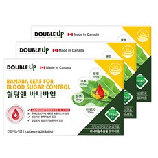 더블업 혈당엔 바나바잎 바나바 추출물 셀렌 크롬 아연 비타민C 25.8.19일까지, 60정, 3개