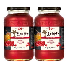 꽃샘 꿀오미자차, 1kg, 2개입, 1세트