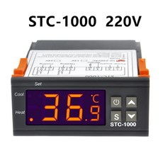 해외디지털 온도 조절기 STC-1000 STC-3008 STC-3028 온도계 습도계 12V 24V 220V 50%, 03 STC-1000  220V_01 CHINA