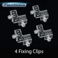 투명 그물 아크릴 점프 방지 홀더 어항 벽 이내, 2. 4 Fixing Clips, 1개