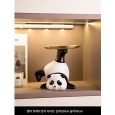 팬더 테마 키 보관 트레이 장식품 장식 집 열쇠 테이블 거실 액세서리 와인 캐비닛 TV, 팬더 트레이 장식품