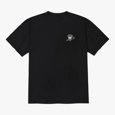 배드민턴 오버핏 반팔 티셔츠 블랙 배드콕 캐릭터