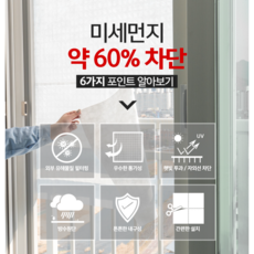 미세제로 창문 미세먼지 필터, 1개