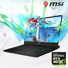 MSI 2023 알파 17 라이젠9 라이젠 7000 시리즈 지포스 RTX 4070, 블랙, 1TB, 32GB, Free DOS, 알파 17 C7VG-R9 QHD - c9120axik