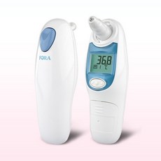 포라 가정용 아기 귀 체온계 고막 접촉식 전자 적외선 약국 열 발열 신생아 체크기 기계+추가커브 20개 1개