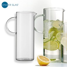 투명 쥬스 워터 저그 유리 글라스 물병 카페 레스토랑 물통 1.5L