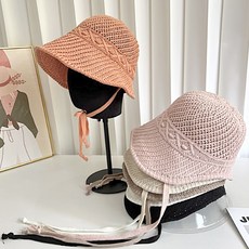 성인모자 버킷햇 준캡 모자 벙거지 가림막 여자 면모자 여성 썬캡 사선다이아보넷 돌돌이