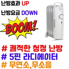 전열기구 미용실 매표소 화장실 수도관용 5핀 라디에이터 가정용 사무실 실내 전기 히터 히타 난로 온열기 난방기구, 건강한언니샵 HV21 미니 5핀_HV-005