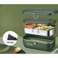 가열 보온 도시락 직장인 이유식 보온통 스텐, 핑크 더블 레이어 터치 모델, 1개