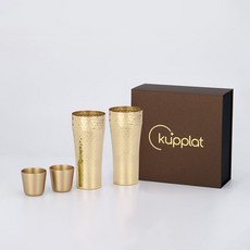 황동 소주잔 2구 순동/황동 맥주잔 혼합세트 쿠플라트 45ml/260ml/360ml 항균/항바이러스 소주잔/맥주잔, 소주잔 2 + 순동 맥주잔 (대) 2, 1세트