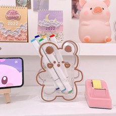 아크릴베어연필꽂이