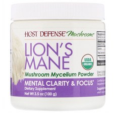 푼지 퍼펙트 라이온스 Mane 머쉬룸 Mycel 파우더 Fungi Perfecti Lions Mushro Ci Ep 100G, 1팩