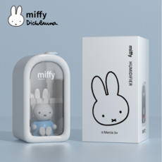 miffy 미피 가습기 케릭터 가습기 사무실용 탁상용 USB 가습기 미니가습기, 화이트-핑크