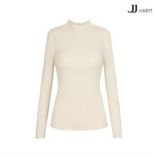 JJ지고트 물결 골지 슬림핏 니트 GJ2R1KT20